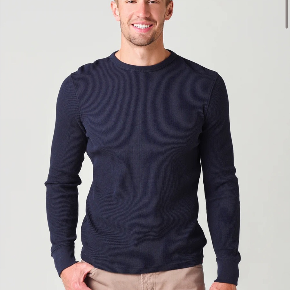 Faherty Essential Waffle Crew Tee - image 1